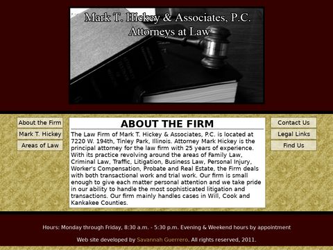 Legal Services | Mark T. Hickey and Assoc., P.C. | Tinley Park, IL 60487